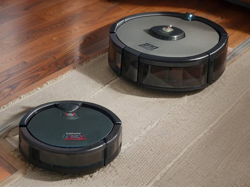 Close-up of the Roomba j7 plus front-facing camera lens
