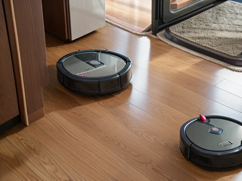 Roborock S8 Pro Ultra dock in a 1920s home with a beagle walking by
